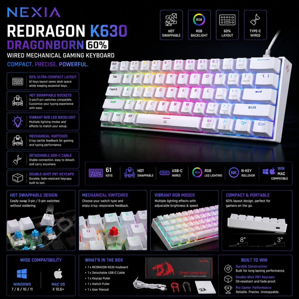 Redragon K630 Keyboard